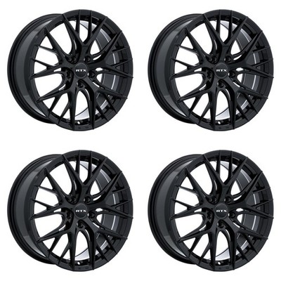 Set of 4 17'' Gloss Black Alloy Wheels Rims for INFINITI 5x114.3 OH3V Flow Formed