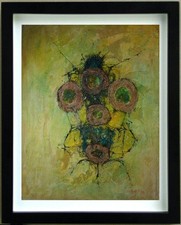 Drawing ABSTRACT COMPOSITION signed DOMINIQUE GAUTIER A8