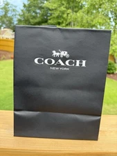 Lot of 10 COACH New York Store Black Paper Shopping Gift Bags Approx 9 3/4 Tall