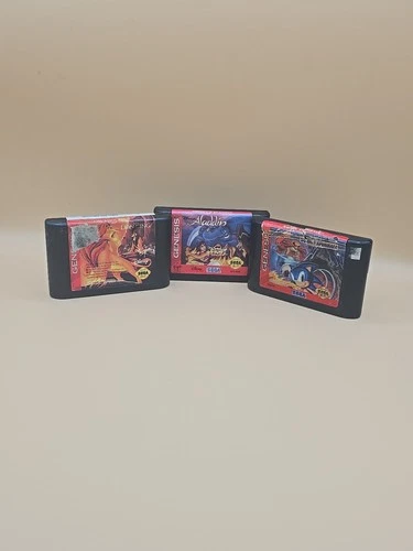 Sega Genesis Lot of Aladdin. Lion King. Sonic Pinball.