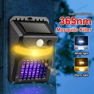 Solar Power Outdoor Mosquito Insect Killer 26LED Light Trap Fly Bug Zapper Lamps