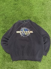 1996 Universal Studios Navy Logo Men's Crewneck Size L