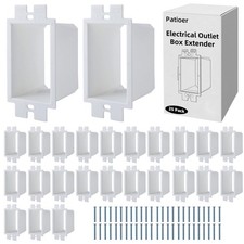 1Gang White Electrical Outlet Box Extender NonMetallic Receptacle 25 Pack