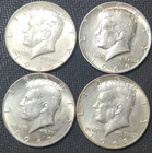 Lot Of 4 KENNEDY Half Dollar US Coins - 40% Silver - 1965 - 1968, JFK16K