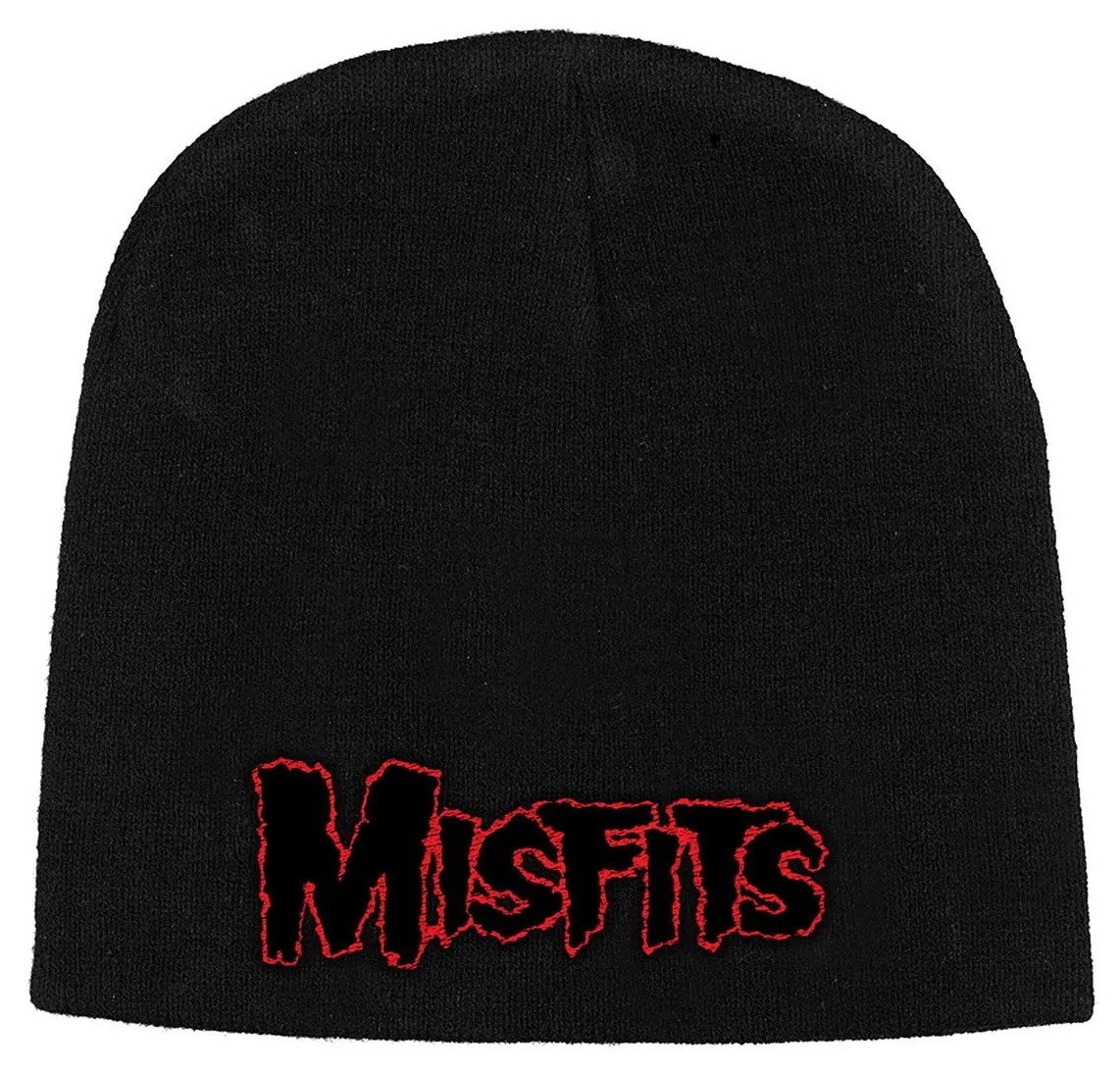 Misfits Red Logo Black Beanie Hat NEW OFFICIAL