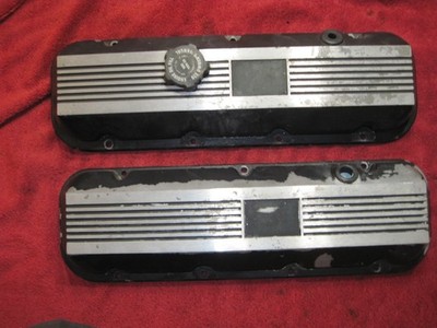 90s GM 454 Chevy Aluminum Valve Covers Pr 10183743 10183744 OEM