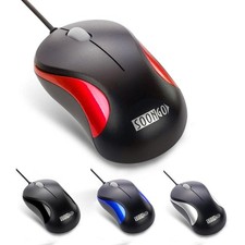 Wired Mouse,Mini Optical Computer Mouse with Ergonomic Design for Laptop, Chr...