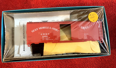 ATHEARN HO GULF MOBIL & OHIO 40' BOX CAR 21081 RED ITEM 1201 NEW