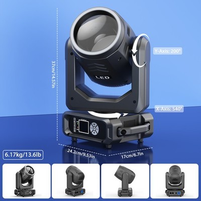 250W Moving Head Light DMX RGB LED 18Prism Gobo Rainbow Effect Stage