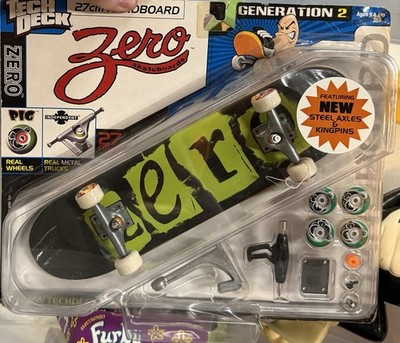 Sealed Vintage Zero Punk Green Tech Deck Handboard 11 Inches - Generation 2