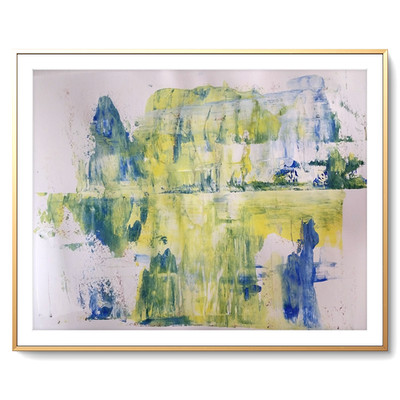 BACH Subdued 11x14 Abstract Expressionistic Original Signed Paper Art Acrylic