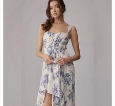 REFORMATION Jayde Pale Blue Floral Maxi Dress Size 2 NWT