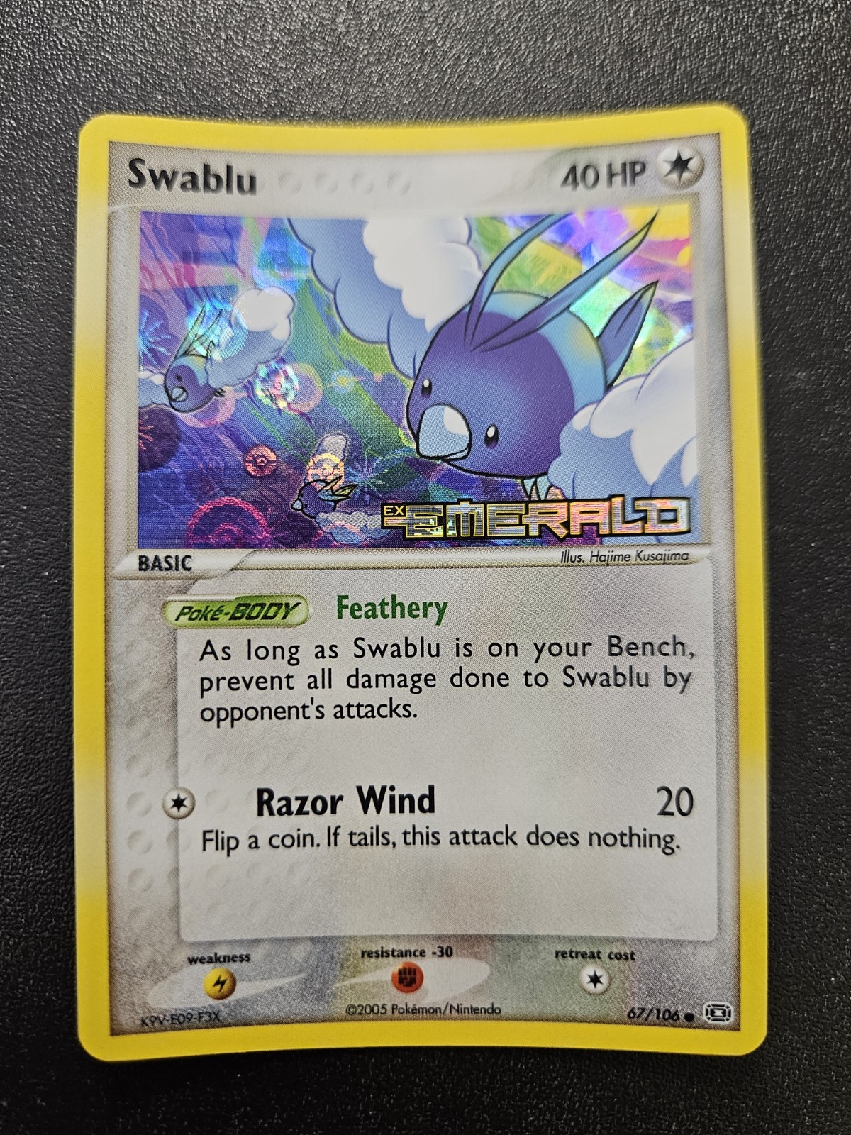 Pokemon EX Emerald Swablu Stamped Reverse Holo 67/106 NEAR MINT