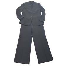 Ann Taylor Fluid Crepe Wide Leg Pants and Blazer Suit Set in Black 14