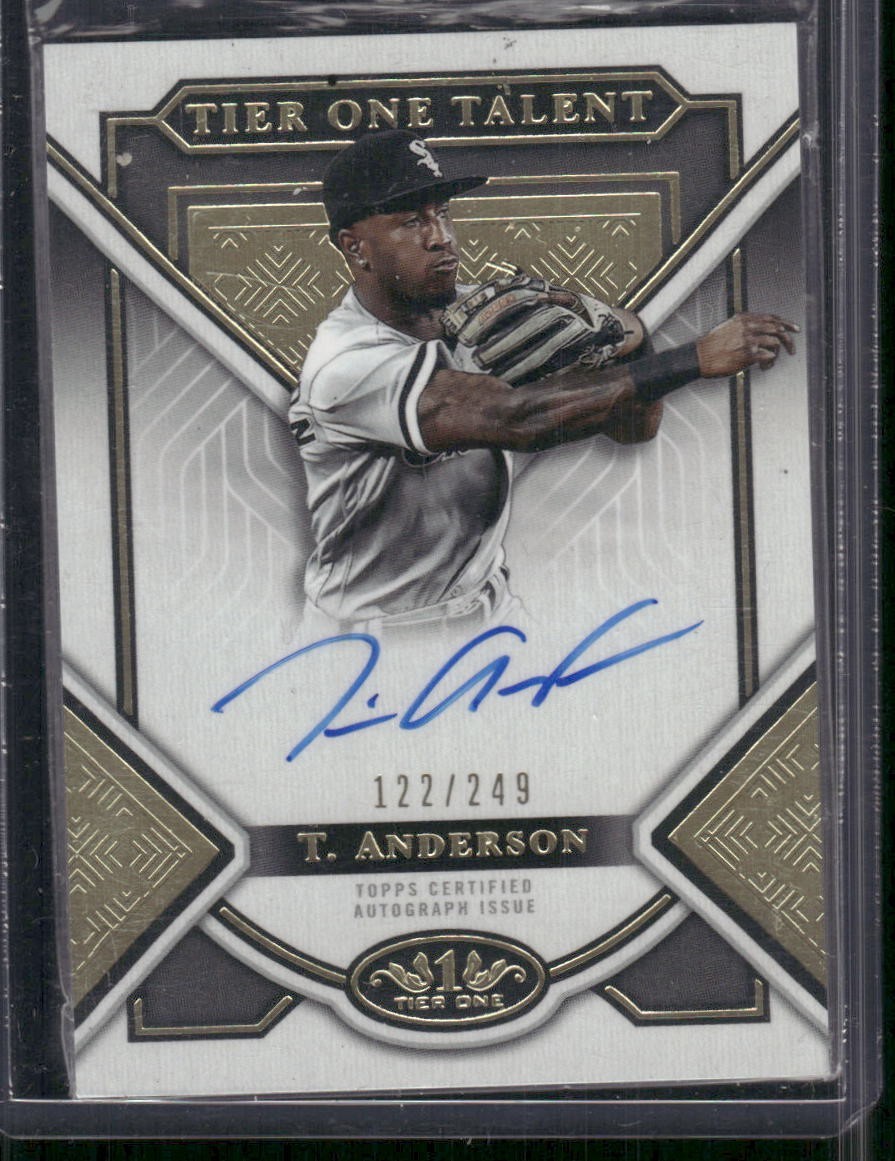 TIM ANDERSON 2023 Topps Tier One Talent on Card Auto Autograph #D /249 Chicago