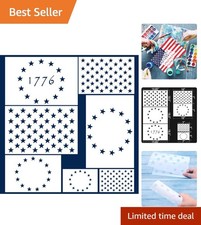 American Flag Stencil Set: 50-Star, 13-Star 1776 Templates for DIY Crafts