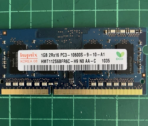 Memoria RAM 1333 MacBook iMac 1 GB Hynix DDR3 PC3-10600 HMT112S6BFR6C-H9 para computadora portátil - Imagen 1 de 2