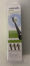 Waterpik Triple Sonic Replacement Brush Heads, STRB-3WB, 3 Count, Black