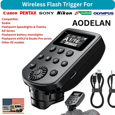 #ad Wireless Flash Trigger for Godox X amp; Flashpoint R2 Canon Sony Nikon Fuji $50.59