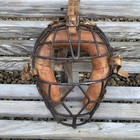 Antique Catchers Mask Metal Leather Baseball Protective Mask Diamond Splitter — photo 1