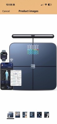 Smart Scale for Body Weight, 8-Electrode Larger Platform Digital Scale for Weigh
