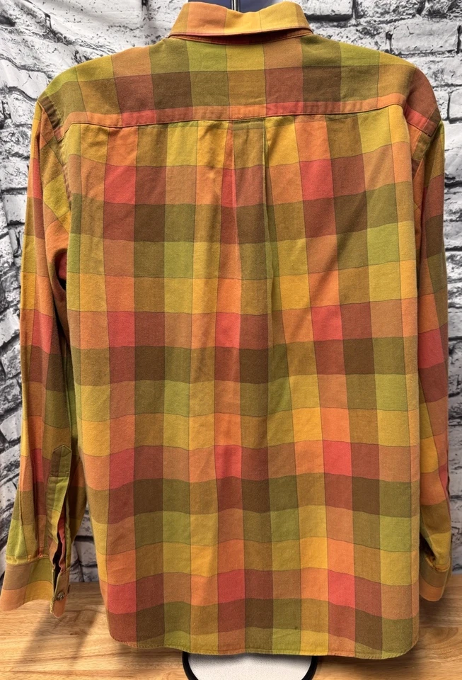 Viyella Mens Brown Plaid Shirt Wool Blend XL Long Sleeve Designer Button Down - Image 4 of 4