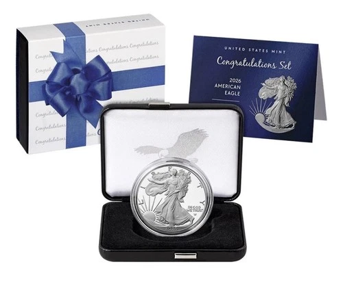 2026 Congratulations Set American Eagle 1oz Silver Proof Coin IN HAND
