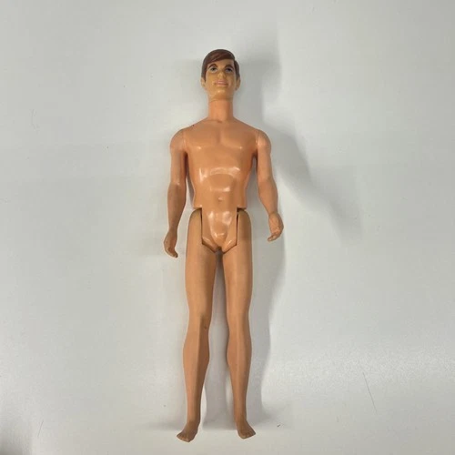 Vintage Ken Doll Stamped Mattel 1968 Mexico Molded Brown Hair & Blue Eyes