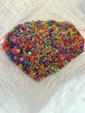 2,000 Pcs Tiny Assorted Color Round And Faceted Plastic Craft Beads Over 1lb