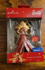 Hallmark: 2017 Holiday Barbie, Christmas Tree Ornament, Walmart, BLONDE Hair