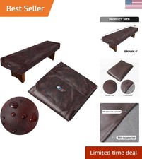 Durable 9' PU Leather Shuffleboard Table Cover - Protects from Dust and Spills