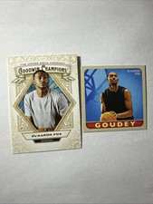 DEAARON FOX (2) 2025 GOODWIN CHAMPIONS GLOSSY BLACK & GOUDEY #5& G-14 SA B2