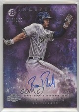 2016 Bowman Inception Prospect Purple 46/150 Brett Phillips #PA-BP Auto s3g