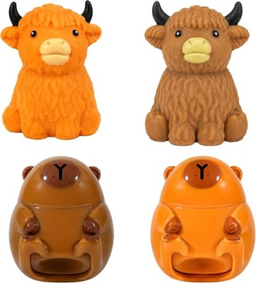 Capybara Highland Cow Squishy Toys Soft Slow Rising Glossy Sensory Fidget Gifts