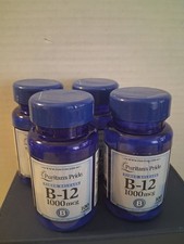 X4 Puritan's Pride Vitamin B-12 1000 mcg Timed Release - 100 Caplets