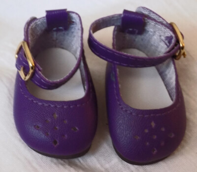 NIP-Dark Purple Color Diamond Cut Ankle Strap Dress Shoes fit 18" doll |  eBay