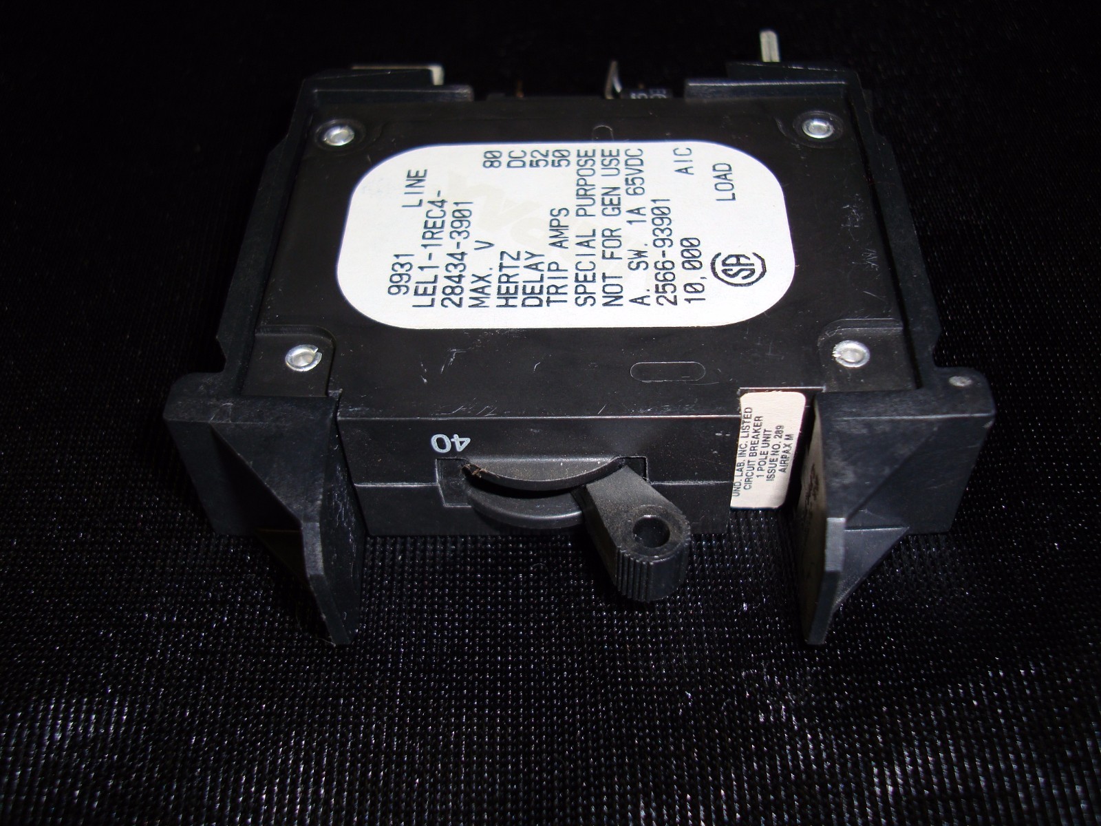 AIRPAX 40 AMP BLADE BREAKER LEL11REC4284343901 256693901 eBay