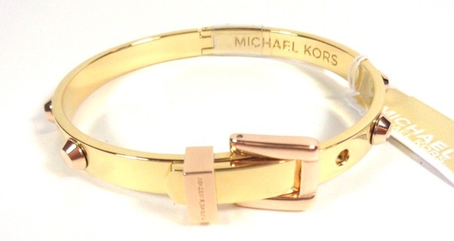 michael kors astor buckle bangle rose gold