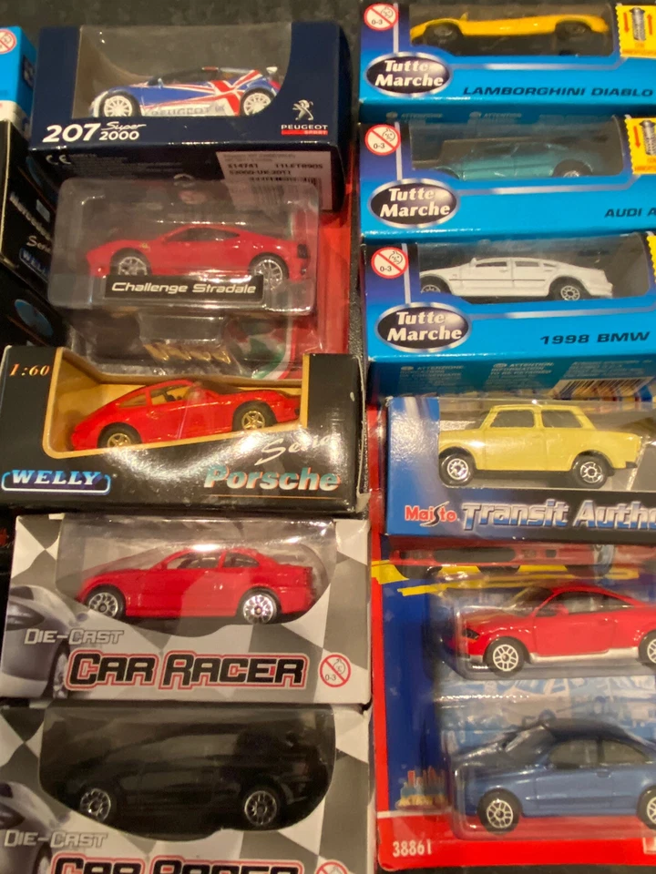 Lotto 22 Welly Polistil Car Racer 1:55 1:60 Mercedes Porsche Fiat Ferrari - Immagine 2 di 3