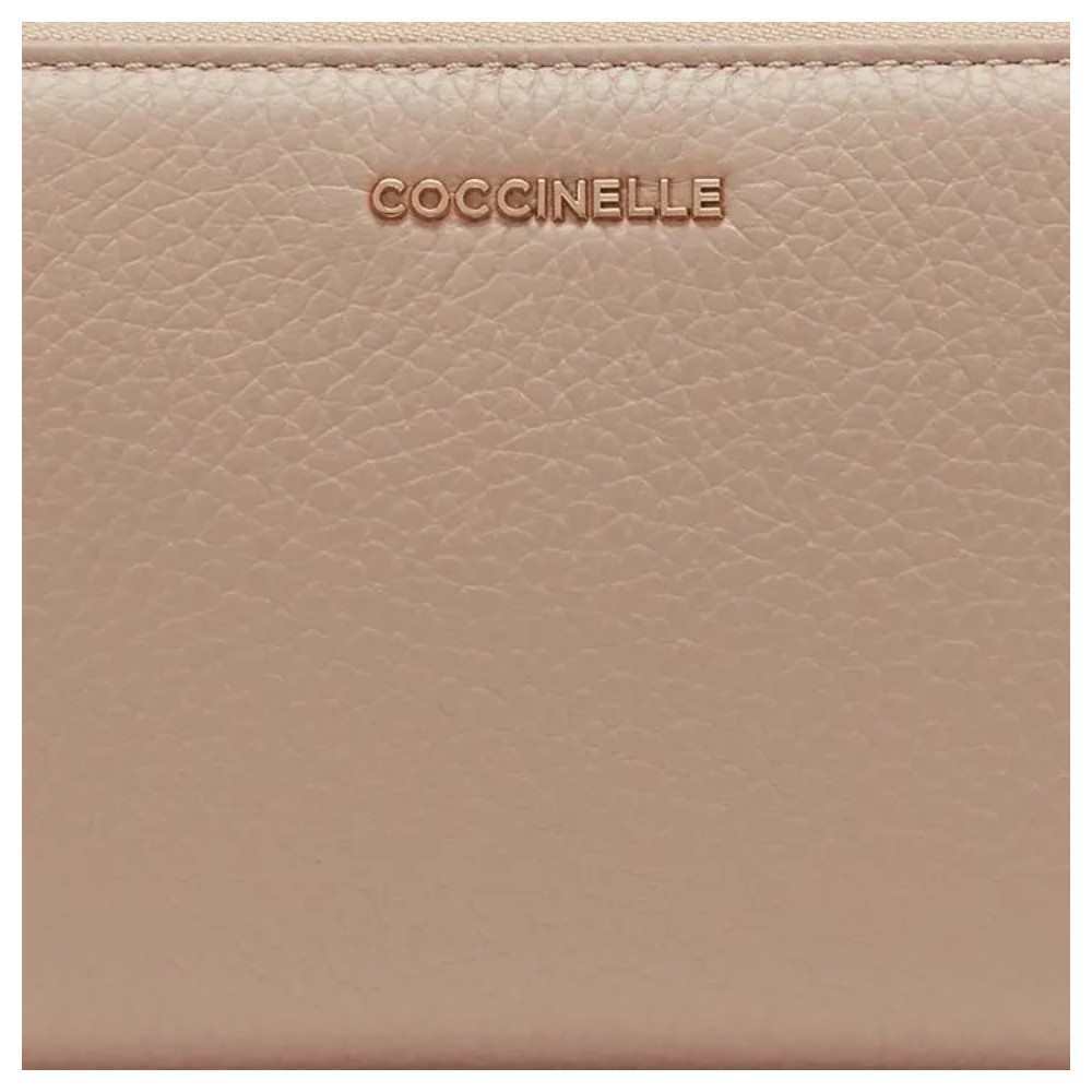 財布・小物その他 COCCINELLE Woman Wallet Beige E2MW511F701 N71 NEW COCCINELLE Wallet METALLIC SOFT Female Leather Beige