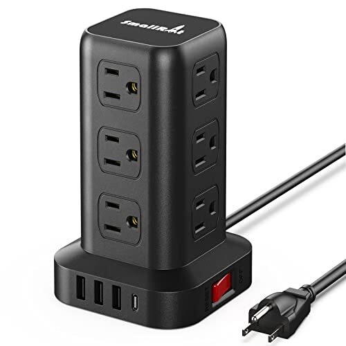 Extension Cord,Multiple Outlets,Surge Protector Power Strip,4 USB (1 USB C)6.5FT-image