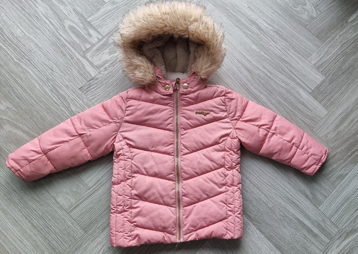 Dress Kensie Fur Jacket MC KENZIE PINK WINTER JACKET FOR BABY GIRL