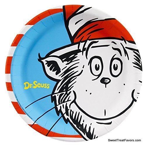 Cat in the Hat Dr Seuss Party PLATES LUNCH Birthday Decoration Supplies
