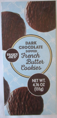 6 BOXES TRADER JOE'S DARK CHOCOLATE DIPPED FRENCH BUTTER COOKIES 4.76-OZ BOX