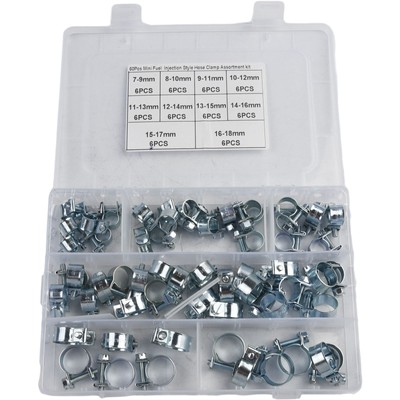 Reliable and Secure Hose Clamps Set of 60 Suitable for Various Hose Sizes