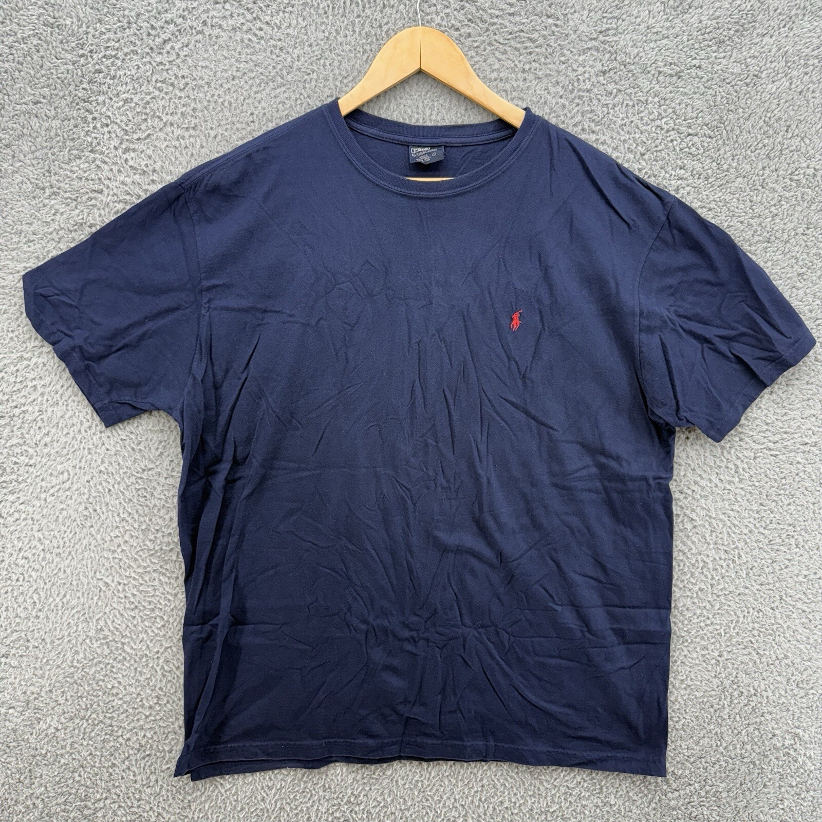 Polo Ralph Lauren t shirt uomo taglia grande blu maglietta manica corta rosso pony top