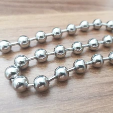 Shiny Stainless Steel Big 10mm Ball Beads Chain Necklace for Boy Men's Gift 24''