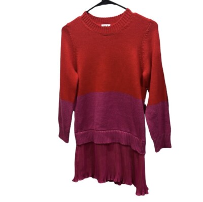 Milly Minis Colorblock Crew Neck Sweater Dress Size 12 NWT