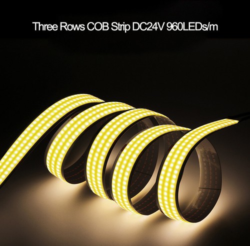 COB LED Strip Light 24V 4000K 20mm Wide Three Row For Indoor Home Decor Lighting - Picture 8 of 14