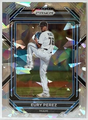 2022 Panini Prizm - Ice Prizm (no color) Eury Perez Miami Marlins #17